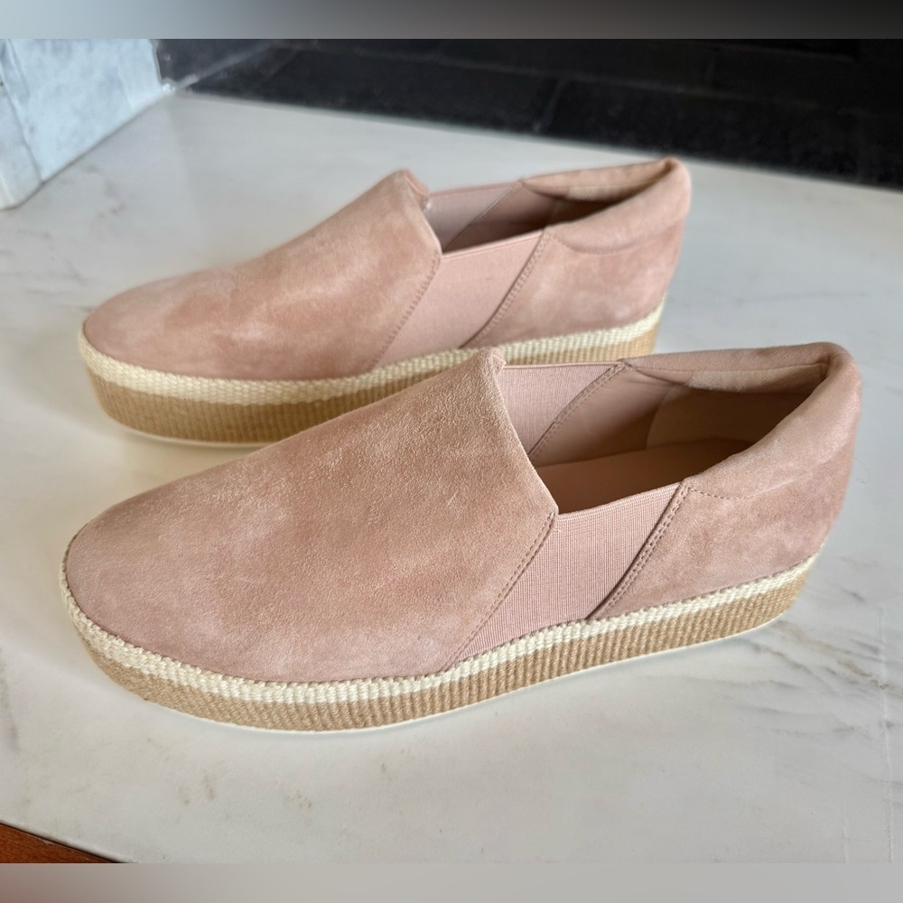 NEW ViNCE Wilden Flatform Suede Espadrille Sneakers Women's Slip-On Size 8 NWOT - Picture 4 of 14